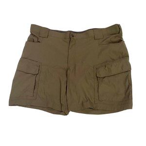 Duluth Trading Co Flex Dry On The Fly Men's Beige Cargo Shorts Size 46 Stretch